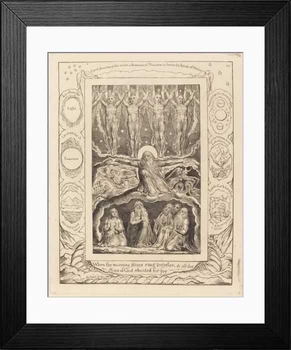 Framed Print : The Creation, 1825. Creator: William Blake Framed Print : The Creation, 1825. Creator: William Blake