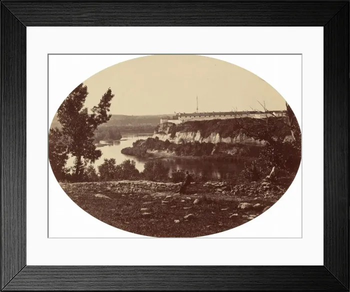 Framed Print : Fort Snelling, c. 1865. Creator: Joel E Whitney Framed Print : Fort Snelling, c. 1865. Creator: Joel E Whitney