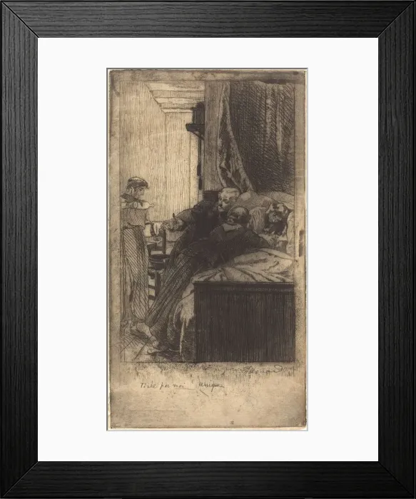Framed Print : Sickness (La Maladie), 1884. Creator: Paul Albert Besnard Framed Print : Sickness (La Maladie), 1884. Creator: Paul Albert Besnard