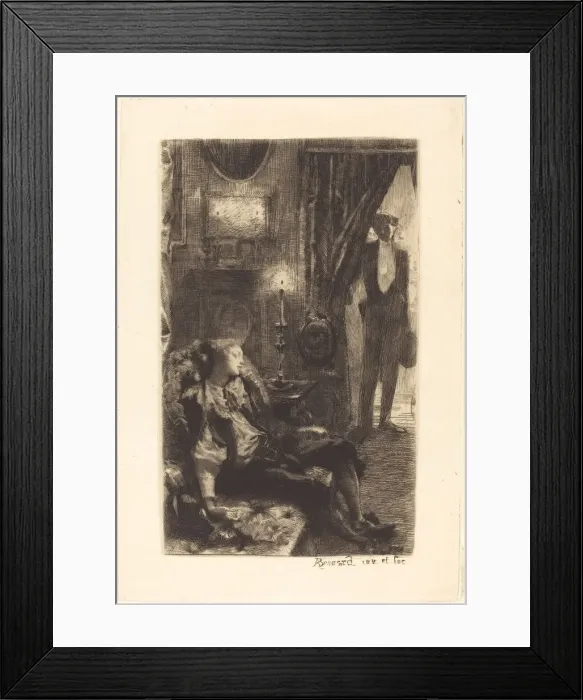 Framed Print : Iza Sleeping (Le Sommeil d Iza), 1885. Creator: Paul Albert Besnard Framed Print : Iza Sleeping (Le Sommeil d Iza), 1885. Creator: Paul Albert Besnard