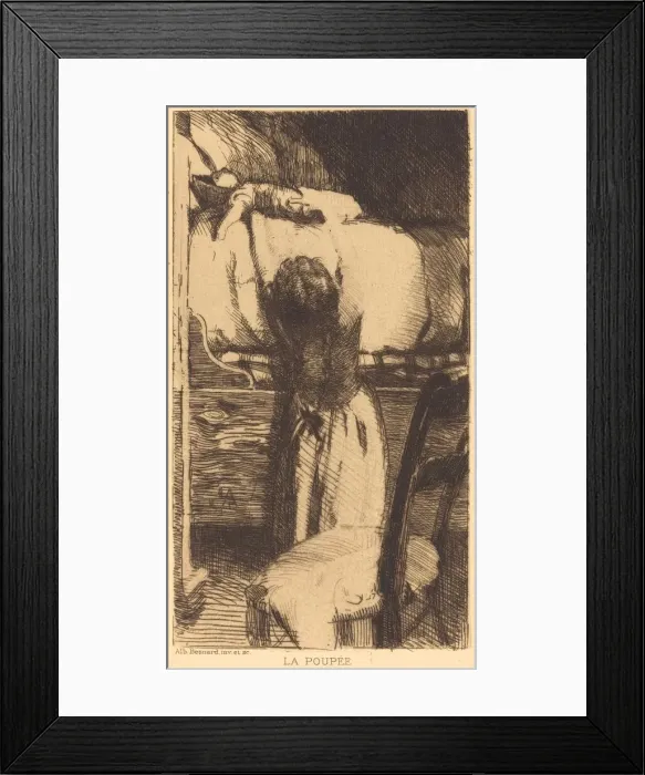 Framed Print : The Doll (La Poupee), 1888. Creator: Paul Albert Besnard