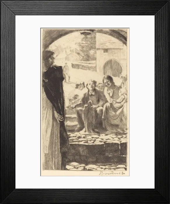 Framed Print : Pierre Copies the Virgin from the Portal of the Church of Marly (Pierre Copie la Vierge Framed Print : Pierre Copies the Virgin from the Portal of the Church of Marly (Pierre Copie la Vierge