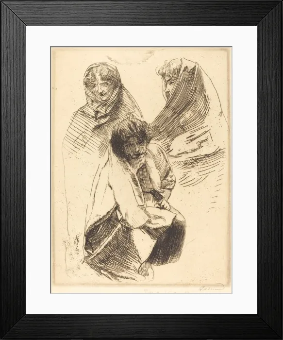 Framed Print : Three Veiled Women (Trois femmes voilees), 1899. Creator: Paul Albert Besnard Framed Print : Three Veiled Women (Trois femmes voilees), 1899. Creator: Paul Albert Besnard