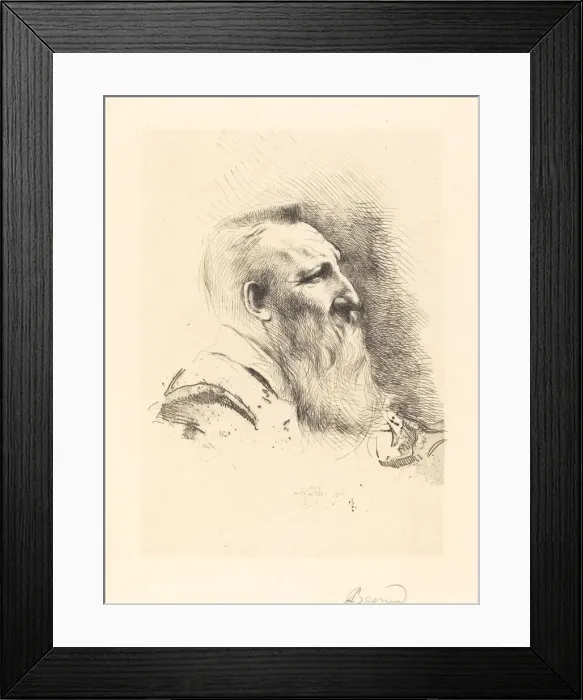 Framed Print : Auguste Rodin, 1900. Creator: Paul Albert Besnard Framed Print : Auguste Rodin, 1900. Creator: Paul Albert Besnard