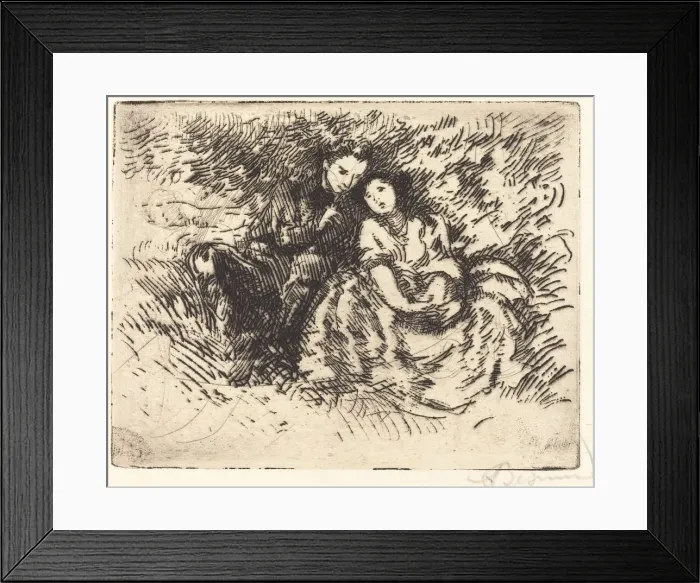 Framed Print : Amorous Conversation (Conversation amoreuse), 1913. Creator: Paul Albert Besnard Framed Print : Amorous Conversation (Conversation amoreuse), 1913. Creator: Paul Albert Besnard