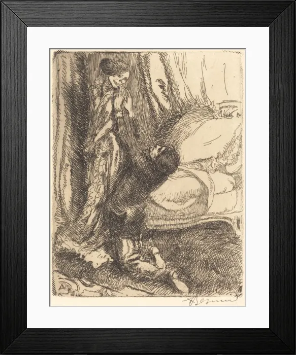 Framed Print : Coquette, 1900. Creator: Paul Albert Besnard Framed Print : Coquette, 1900. Creator: Paul Albert Besnard