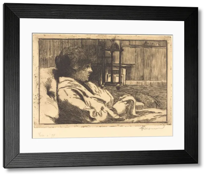 Framed Print : Woman Reading in the Studio (La Lecture dans l atelier), 1887 Framed Print : Woman Reading in the Studio (La Lecture dans l atelier), 1887