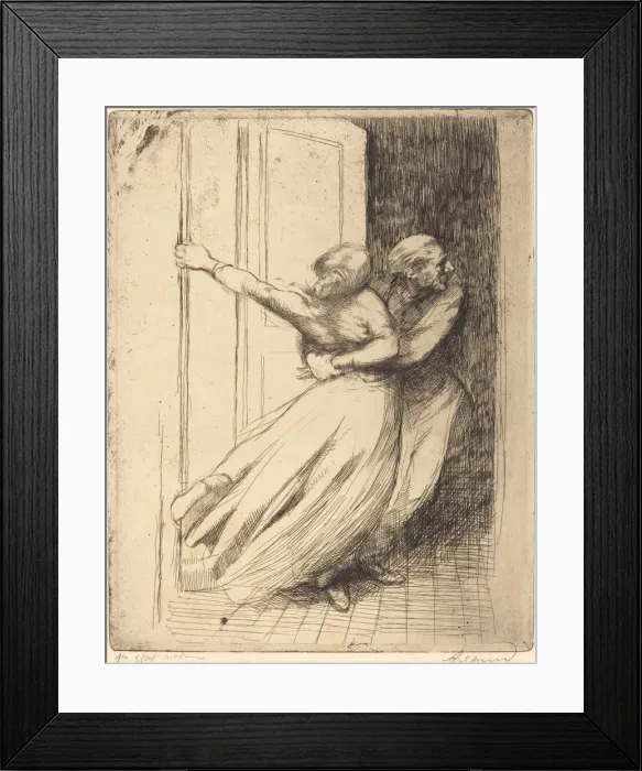 Framed Print : The Rape (Le Viol), c. 1886. Creator: Paul Albert Besnard Framed Print : The Rape (Le Viol), c. 1886. Creator: Paul Albert Besnard