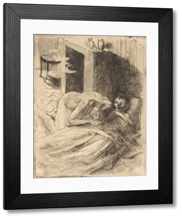 Framed Print : Misery (La Misere), c. 1886. Creator: Paul Albert Besnard Framed Print : Misery (La Misere), c. 1886. Creator: Paul Albert Besnard