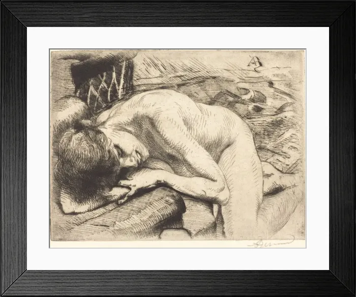 Framed Print : Model Asleep on the Floor (Le modele endormi aterre), 1885 Framed Print : Model Asleep on the Floor (Le modele endormi aterre), 1885