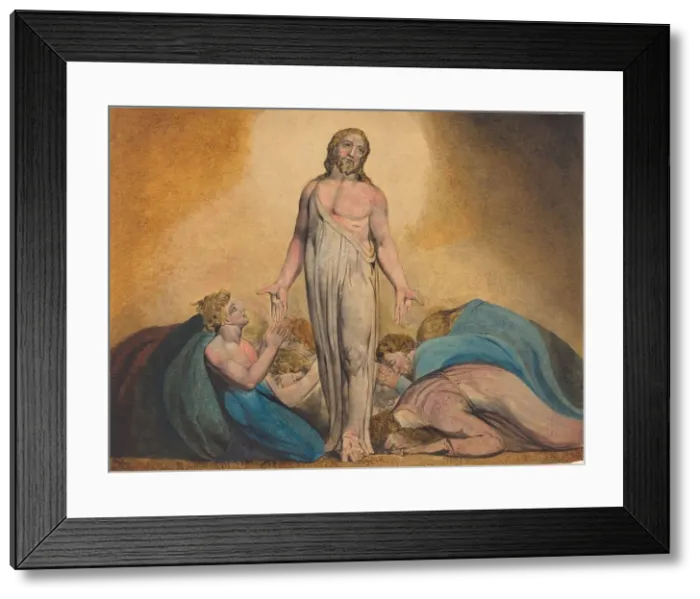 Framed Print : Christ Appearing to His Disciples After the Resurrection, c. 1795. Creator: William Blake Framed Print : Christ Appearing to His Disciples After the Resurrection, c. 1795. Creator: William Blake