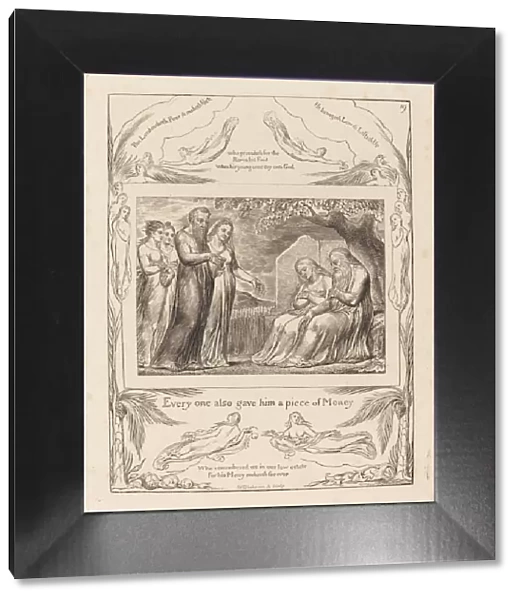 Job Accepting Charity, 1825. Creator: William Blake