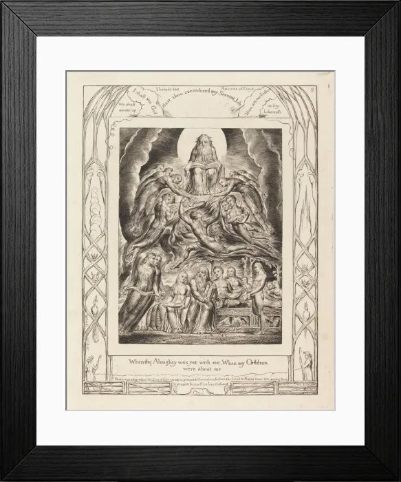 Framed Print : Satan Before the Throne of God, 1825. Creator: William Blake Framed Print : Satan Before the Throne of God, 1825. Creator: William Blake