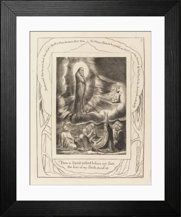 Framed Print : The Vision of Eliphaz, 1825. Creator: William Blake Framed Print : The Vision of Eliphaz, 1825. Creator: William Blake