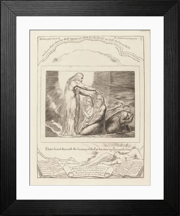 Framed Print : The Vision of God, 1825. Creator: William Blake Framed Print : The Vision of God, 1825. Creator: William Blake