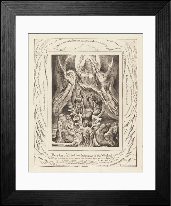 Framed Print : The Fall of Satan, 1825. Creator: William Blake Framed Print : The Fall of Satan, 1825. Creator: William Blake