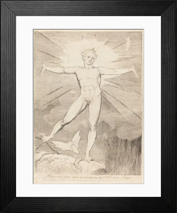 Framed Print : The Dance of Albion (Glad Day), c. 1803 / 1810. Creator: William Blake Framed Print : The Dance of Albion (Glad Day), c. 1803 / 1810. Creator: William Blake
