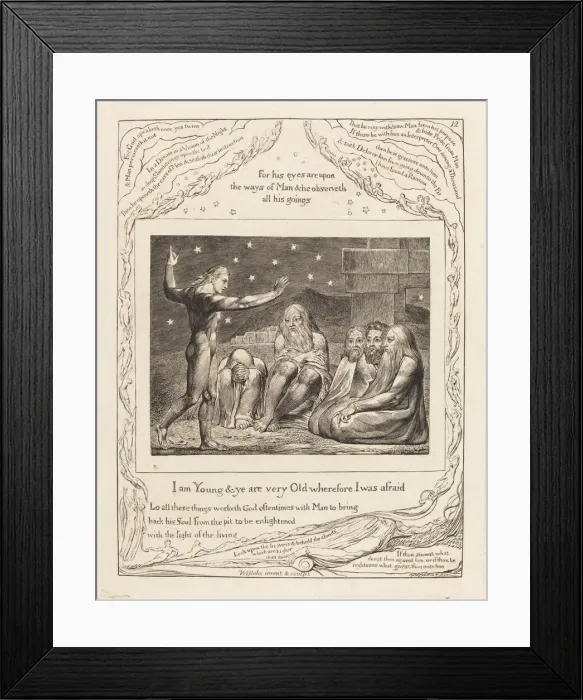 Framed Print : The Wrath of Elihu, 1825. Creator: William Blake Framed Print : The Wrath of Elihu, 1825. Creator: William Blake