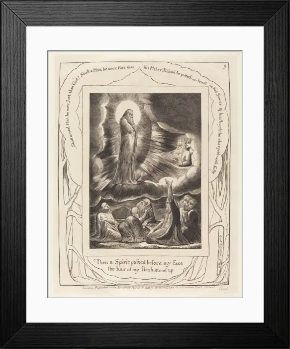 Framed Print : The Vision of Eliphaz, 1825. Creator: William Blake Framed Print : The Vision of Eliphaz, 1825. Creator: William Blake