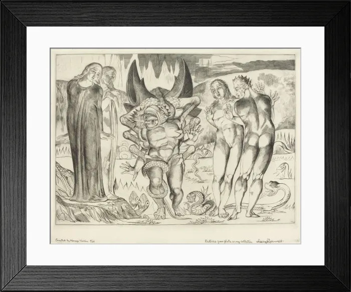Framed Print : The Circle of the Thieves; Agnolo Brunelleschi Attacked by a Six-Footed Serpent, 1827 Framed Print : The Circle of the Thieves; Agnolo Brunelleschi Attacked by a Six-Footed Serpent, 1827