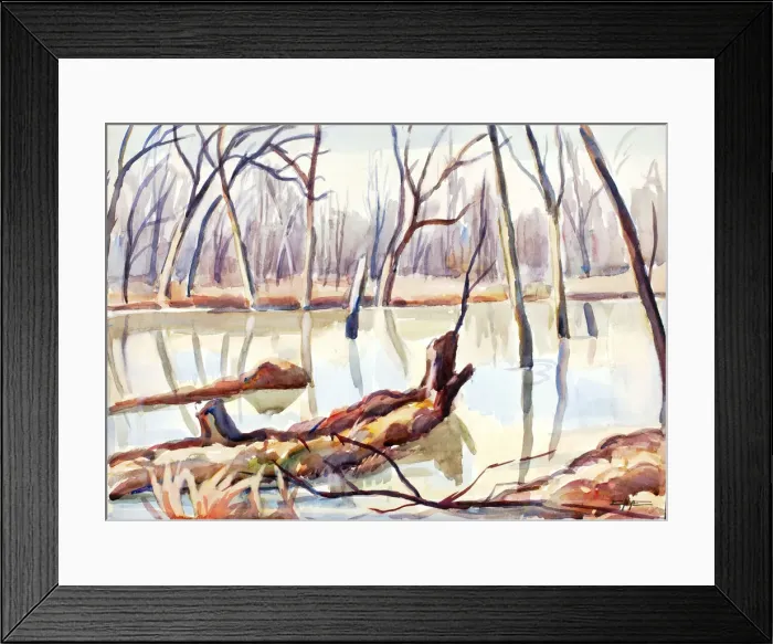 Framed Print : Rock Creek, Winter, ca. 1920-1929. Creator: Edgar Nye Framed Print : Rock Creek, Winter, ca. 1920-1929. Creator: Edgar Nye