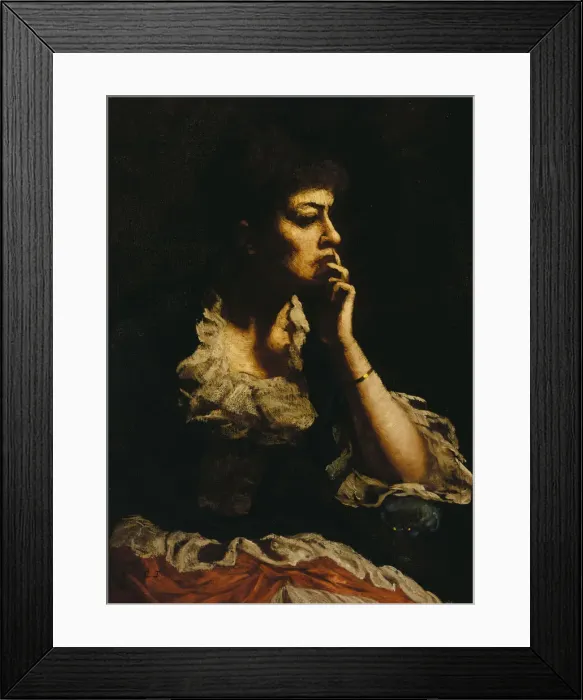 Framed Print : Portrait of Mrs. Eastman Johnson, ca. 1888. Creator: Eastman Johnson Framed Print : Portrait of Mrs. Eastman Johnson, ca. 1888. Creator: Eastman Johnson