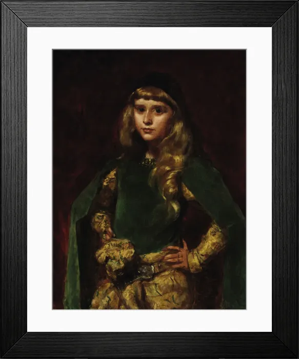 Framed Print : Natalie at Ten, 1887. Creator: Charles Emile Auguste Carolus-Duran Framed Print : Natalie at Ten, 1887. Creator: Charles Emile Auguste Carolus-Duran