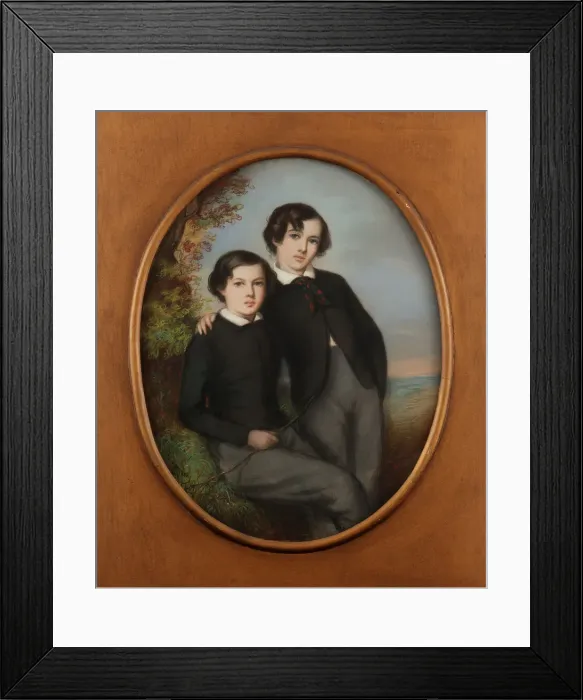 Framed Print : Portrait of J. McNeill Whistler and His Brother William (Dr. William Whistler), 1847 Framed Print : Portrait of J. McNeill Whistler and His Brother William (Dr. William Whistler), 1847