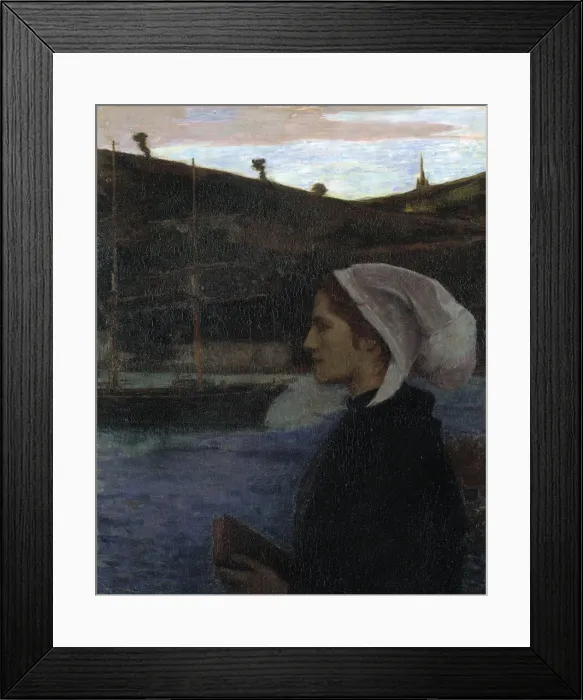 Framed Print : A Breton Sunday, ca. 1890. Creator: Eugene Laurent Vail Framed Print : A Breton Sunday, ca. 1890. Creator: Eugene Laurent Vail
