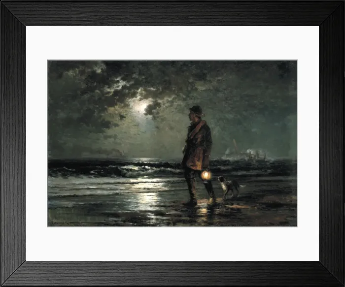 Framed Print : Life Saving Patrol, ca. 1893. Creator: Edward Moran Framed Print : Life Saving Patrol, ca. 1893. Creator: Edward Moran