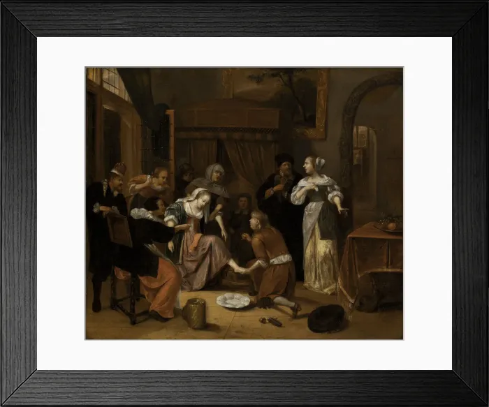 Framed Print : The Doctors Visit, 17th century. Creator: Unknown Framed Print : The Doctors Visit, 17th century. Creator: Unknown