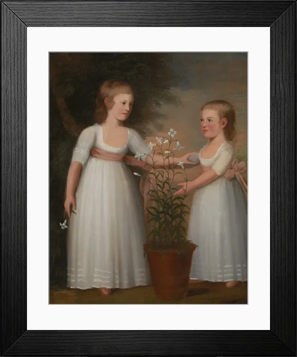 Framed Print : The Davis Children (Eliza Cheever Davis and John Derby Davis), 1795 Framed Print : The Davis Children (Eliza Cheever Davis and John Derby Davis), 1795