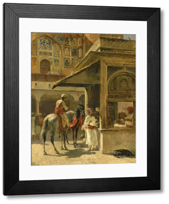 Framed Print : Hindu Merchants, ca. 1885. Creator: Edwin Lord Weeks Framed Print : Hindu Merchants, ca. 1885. Creator: Edwin Lord Weeks