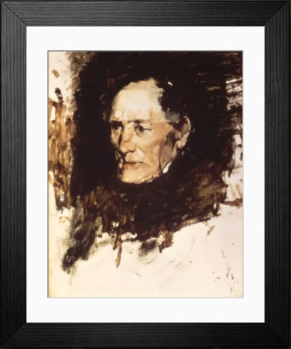 Framed Print : Head of an Old Man, ca. 1877-1879. Creator: Frank Duveneck Framed Print : Head of an Old Man, ca. 1877-1879. Creator: Frank Duveneck