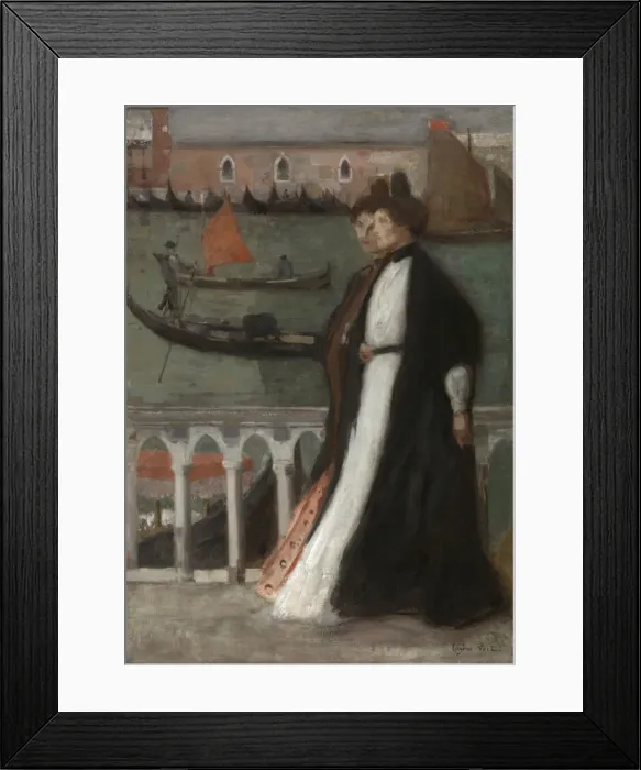 Framed Print : Along the Riva, late 19th-early 20th century. Creator: Eugene Laurent Vail Framed Print : Along the Riva, late 19th-early 20th century. Creator: Eugene Laurent Vail