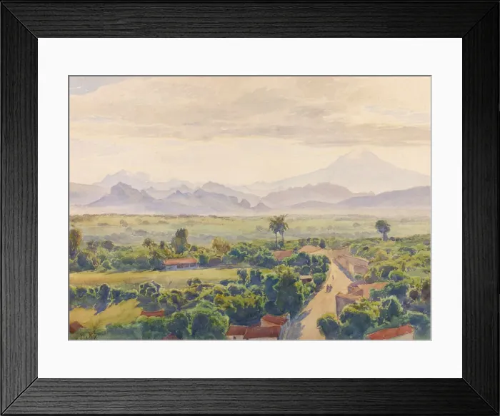 Framed Print : View of Cuernavaca, late 19th-early 20th century. Creator: Henry Otto Wix Framed Print : View of Cuernavaca, late 19th-early 20th century. Creator: Henry Otto Wix