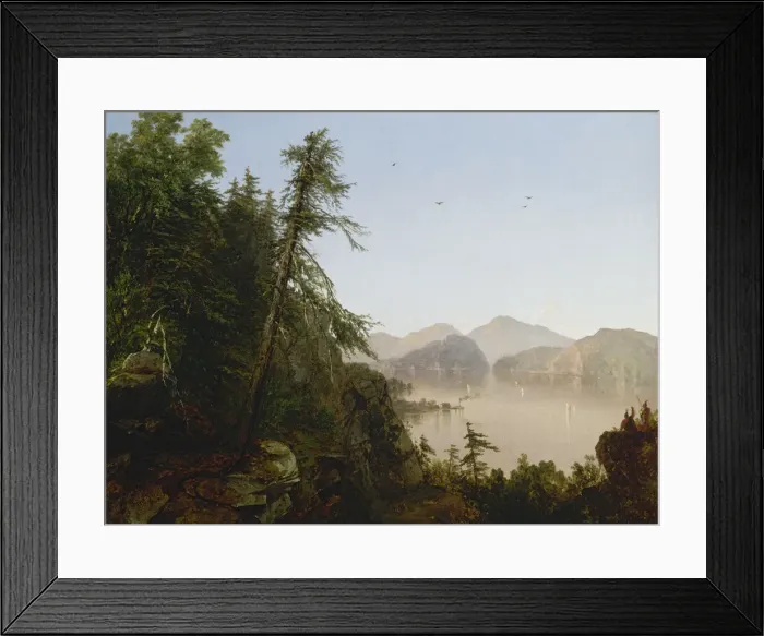 Framed Print : Along the Hudson, 1852. Creator: John Frederick Kensett Framed Print : Along the Hudson, 1852. Creator: John Frederick Kensett