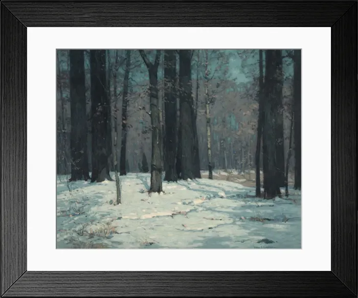Framed Print : Woods in Winter, ca. 1912. Creator: John F. Carlson Framed Print : Woods in Winter, ca. 1912. Creator: John F. Carlson