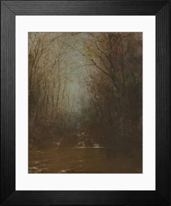 Framed Print : Forest Interior with Stream, ca. 1860-1870. Creator: John Frederick Kensett Framed Print : Forest Interior with Stream, ca. 1860-1870. Creator: John Frederick Kensett