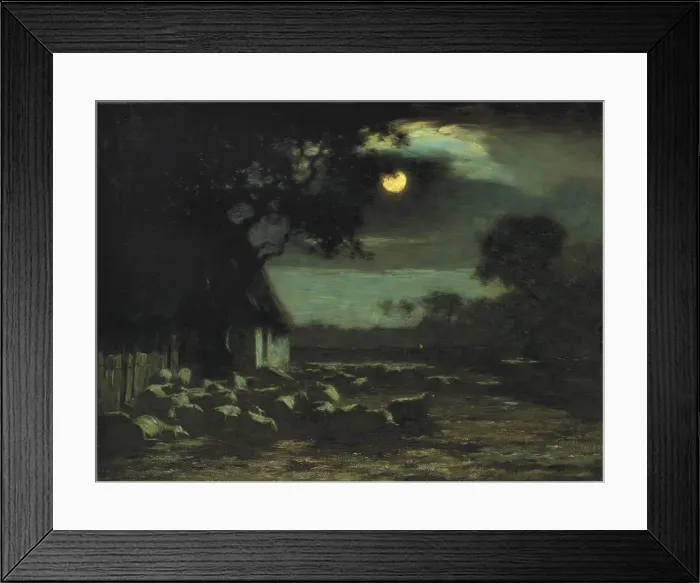 Framed Print : Sheepyard, Moonlight, 1906. Creator: Horatio Walker Framed Print : Sheepyard, Moonlight, 1906. Creator: Horatio Walker