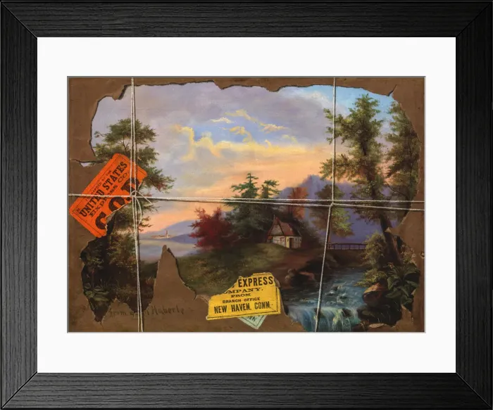Framed Print : Torn in Transit, ca. 1890-1895. Creator: John Haberle Framed Print : Torn in Transit, ca. 1890-1895. Creator: John Haberle