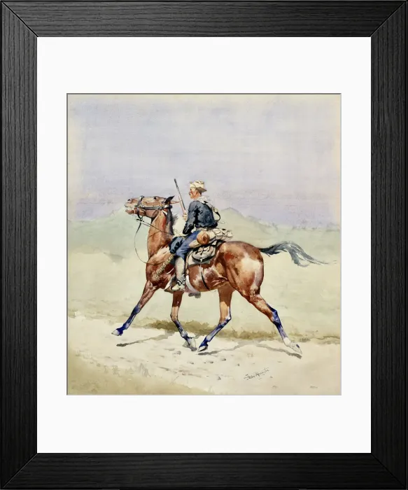 Framed Print : The Advance Guard, ca. 1888. Creator: Frederic Remington Framed Print : The Advance Guard, ca. 1888. Creator: Frederic Remington
