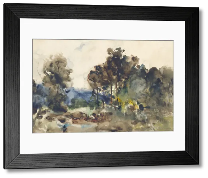 Framed Print : Landscape Sketch, ca. 1880. Creator: J. Frank Currier Framed Print : Landscape Sketch, ca. 1880. Creator: J. Frank Currier