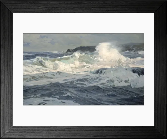 Framed Print : Southwesterly Gale, St. Ives, 1907. Creator: Frederick Judd Waugh Framed Print : Southwesterly Gale, St. Ives, 1907. Creator: Frederick Judd Waugh