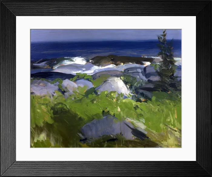 Framed Print : Vine Clad Shore--Monhegan Island, 1913. Creator: George Wesley Bellows Framed Print : Vine Clad Shore--Monhegan Island, 1913. Creator: George Wesley Bellows
