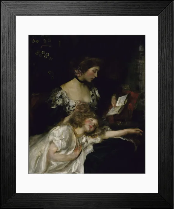 Framed Print : Mother and Child (Lady Shannon and Kitty), ca. 1900-1910. Creator: James Jebusa Shannon Framed Print : Mother and Child (Lady Shannon and Kitty), ca. 1900-1910. Creator: James Jebusa Shannon