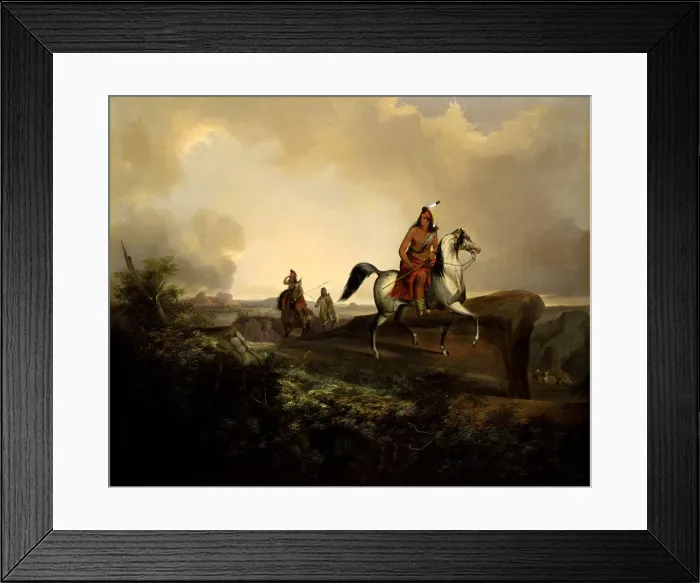 Framed Print : Black Knife, an Apache Warrior, 1846. Creator: John Mix Stanley Framed Print : Black Knife, an Apache Warrior, 1846. Creator: John Mix Stanley