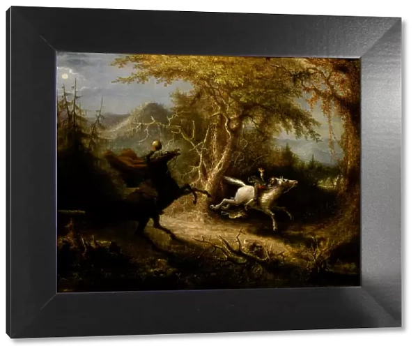 The Headless Horseman Pursuing Ichabod Crane, 1858. Creator: John Quidor