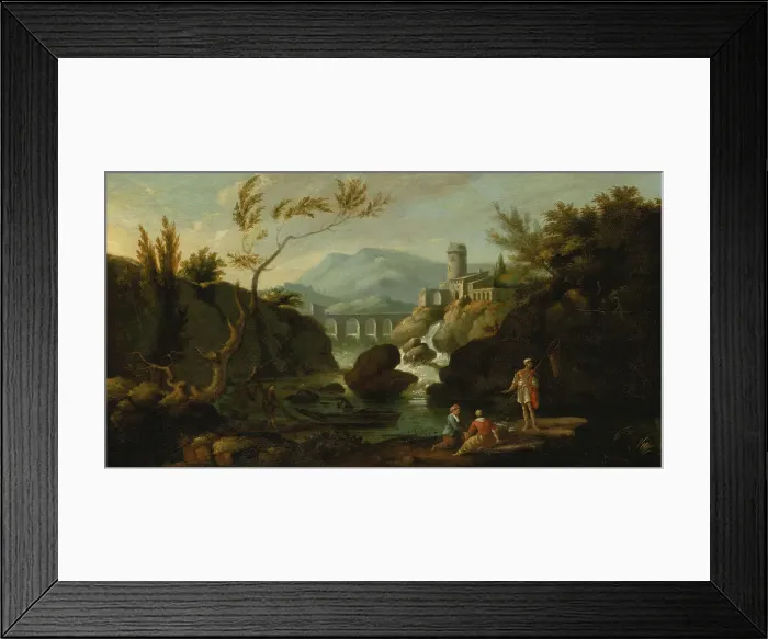 Framed Print : Classical Landscape, 1822-1826. Creators: John Ritto Penniman, Moses A. Swett Framed Print : Classical Landscape, 1822-1826. Creators: John Ritto Penniman, Moses A. Swett