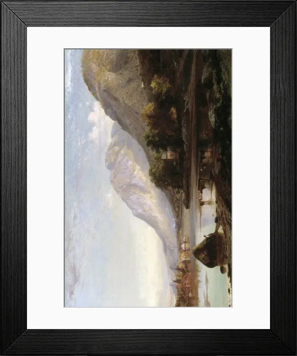 Framed Print : Hudson River at Cold Spring, 1861. Creator: Johann Hermann Carmiencke Framed Print : Hudson River at Cold Spring, 1861. Creator: Johann Hermann Carmiencke